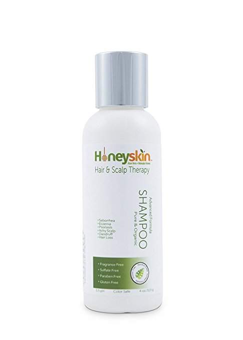 Honeyskin Organics Gentle Restorative Shampoo (4 oz) Eczema, Psoriasis, Seborrhea, Dermatitis, Dandruff, Itchy Scalp Dry Scalp Treatment
