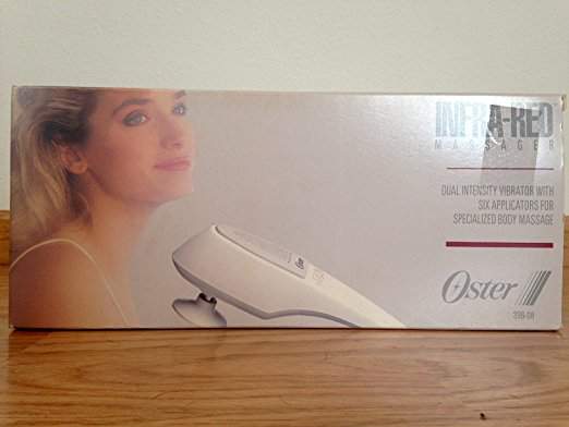 Oster Infrared Handheld Dual Intensity Body Massager Vibrator with 6 Attachments