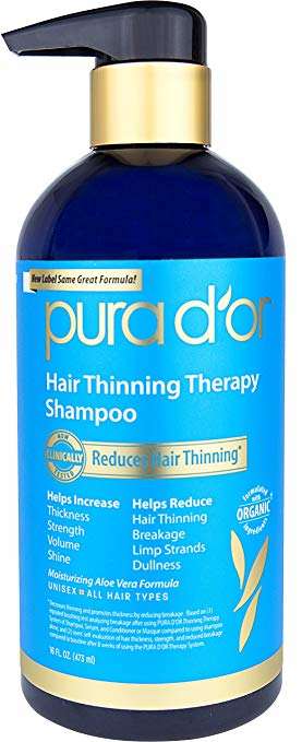 PURA D'OR Hair Loss Prevention Premium Organic Argan Oil Shampoo