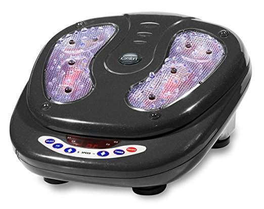 iComfort Vibration Foot Massager with Infrared Heat, Includes Wireless Remote Control