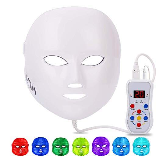 Independence Day Deals: NEWKEY Led Light Therapy 7 Color Facial Skin Care Mask